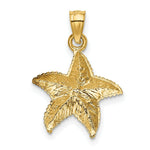 Load image into Gallery viewer, 14K Yellow Gold StarFish Pendant 22mm length
