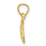 Load image into Gallery viewer, 14K Yellow Gold Scallop Shell Pendant 8mm width
