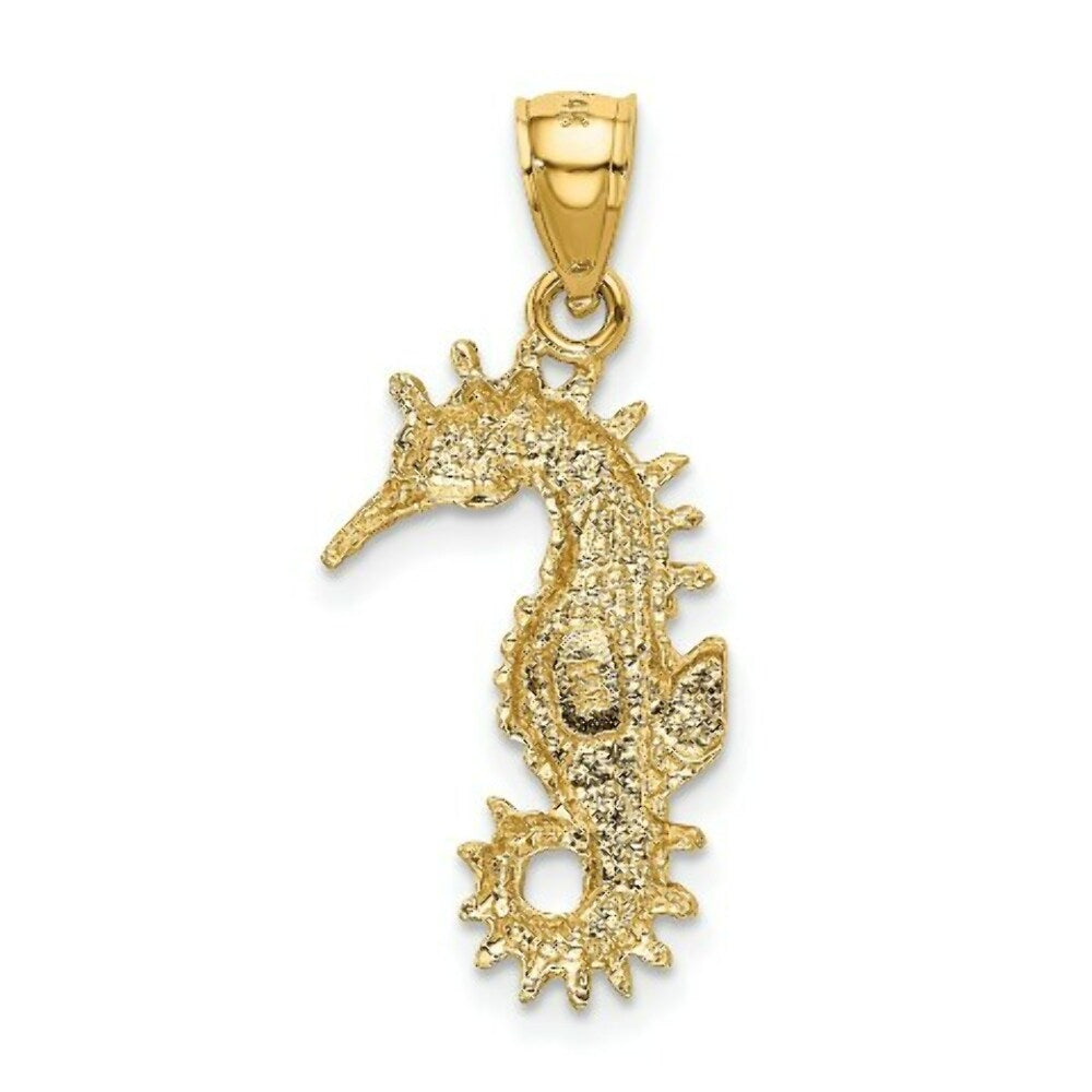 14K Yellow Gold Seahorse Pendant