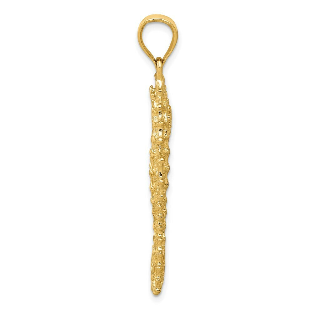 14K Yellow Gold Seahorse Pendant