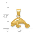 Load image into Gallery viewer, 14K Yellow Gold Manatee Pendant
