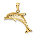 Load image into Gallery viewer, 14K Yellow Gold Jumping Dolphin Pendant
