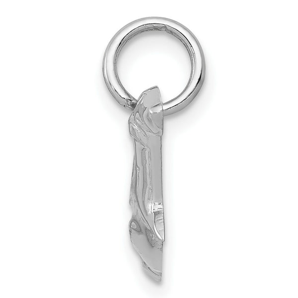 14K White Gold Hammerhead Shark Charm