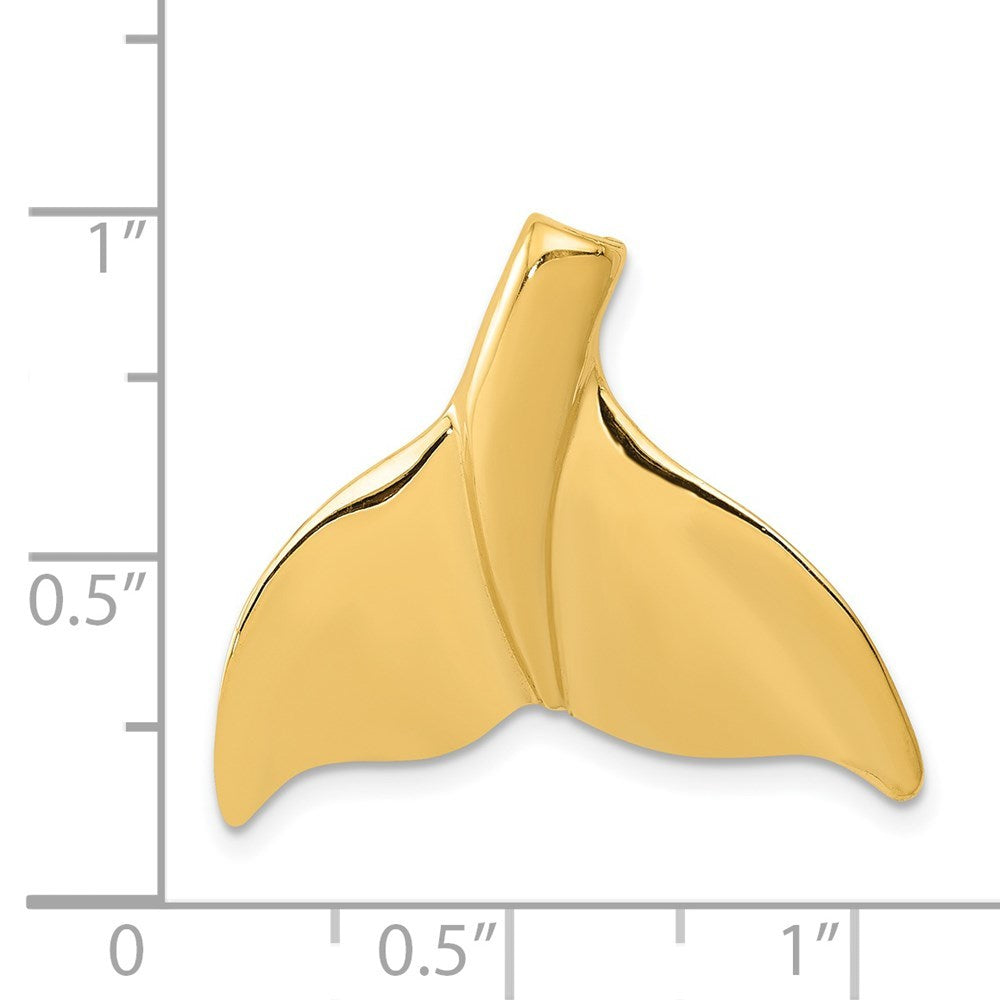 14K Yellow Gold Whale Tail Slide