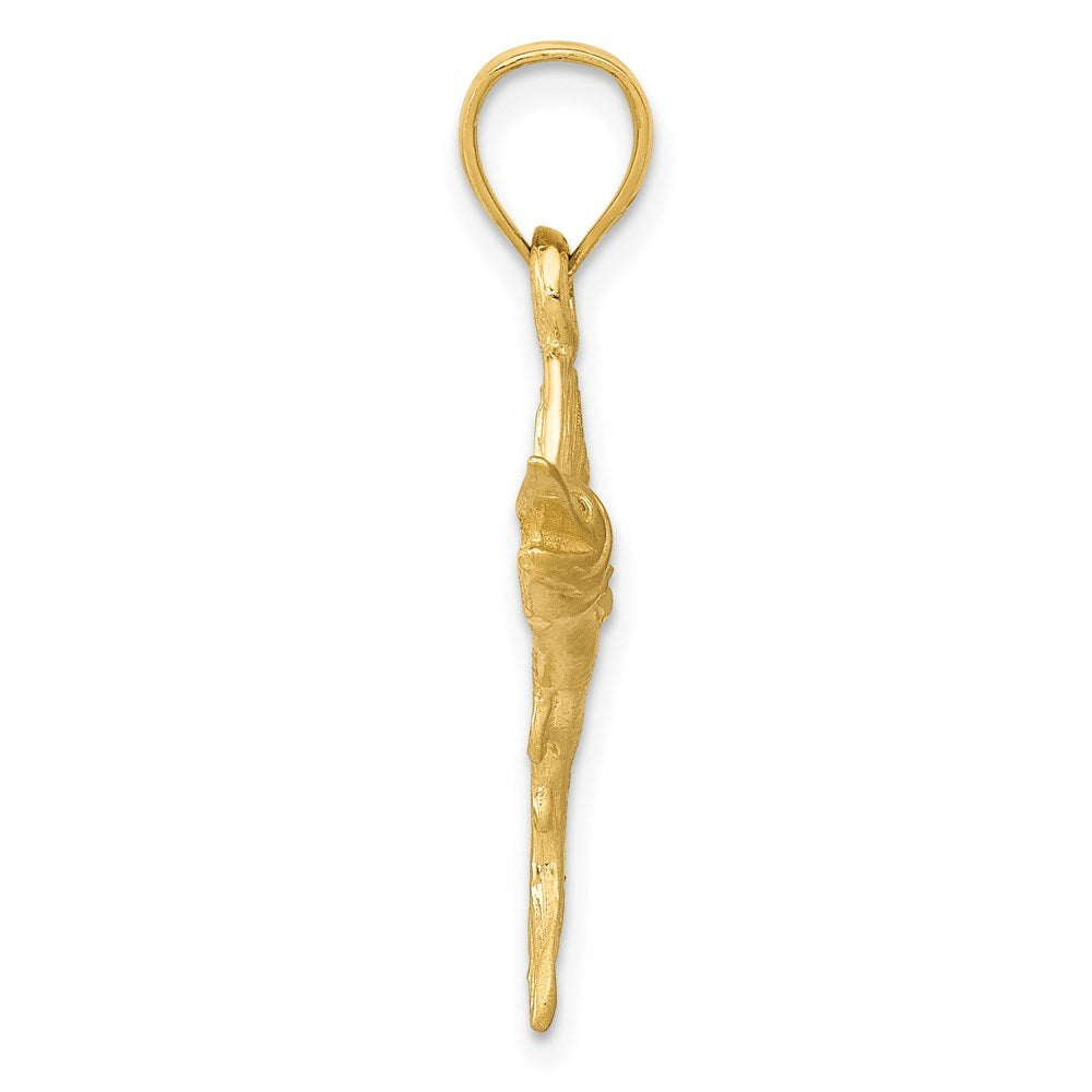 14K Yellow Gold Sail Fish Pendant