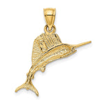 Load image into Gallery viewer, 14K Yellow Gold Sail Fish Pendant
