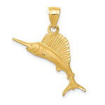 Load image into Gallery viewer, 14K Yellow Gold Sail Fish Pendant
