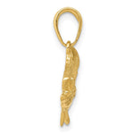 Load image into Gallery viewer, 14K Yellow Gold Open Mouthed Bass Fish Pendant
