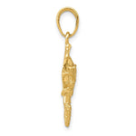 Load image into Gallery viewer, 14K Yellow Gold Jumping Bass Fish Pendant
