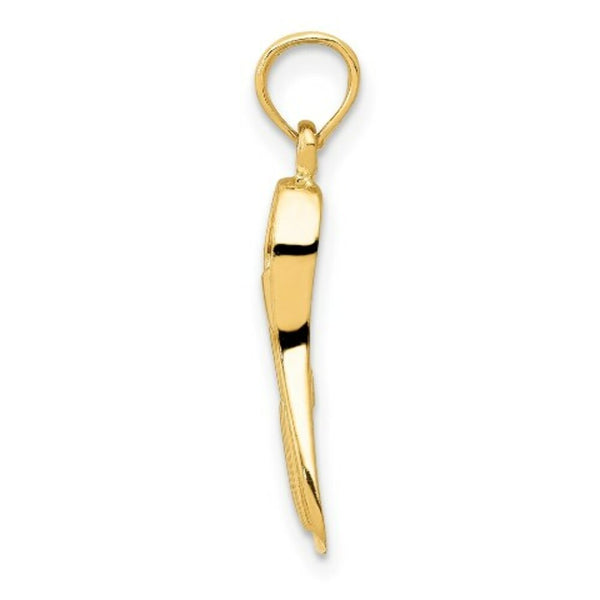 14K Yellow Gold Scuba Flipper Pendant