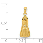 Load image into Gallery viewer, 14K Yellow Gold Scuba Flipper Pendant
