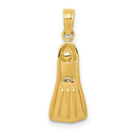 Load image into Gallery viewer, 14K Yellow Gold Scuba Flipper Pendant
