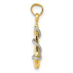 Load image into Gallery viewer, 14K Two-tone Gold Anchor w/Rope Pendant

