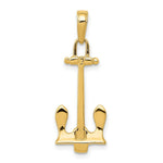 Load image into Gallery viewer, 14K Yellow Gold Navy Anchor Pendant
