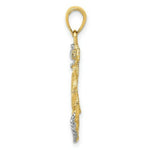 Load image into Gallery viewer, 14K Yellow Gold&amp; Rhodium Anchor w/Rope Pendant
