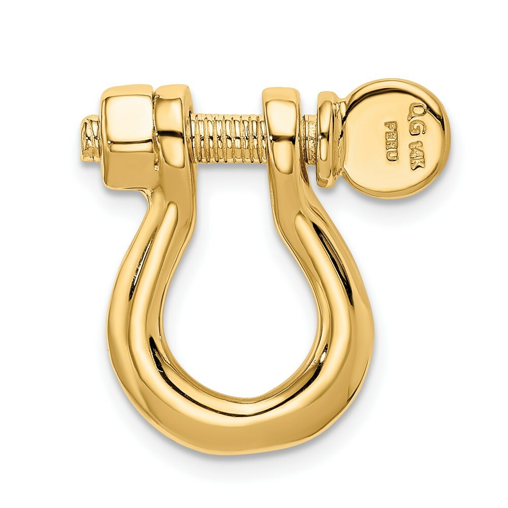 14K Yellow Gold Large Shackle Link Pendant