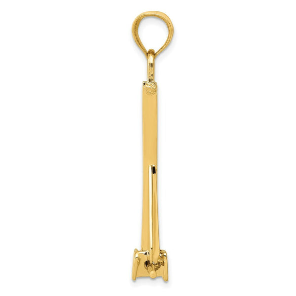 14K Yellow Gold Moveable Anchor Pendant