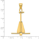Load image into Gallery viewer, 14K Yellow Gold Moveable Anchor Pendant

