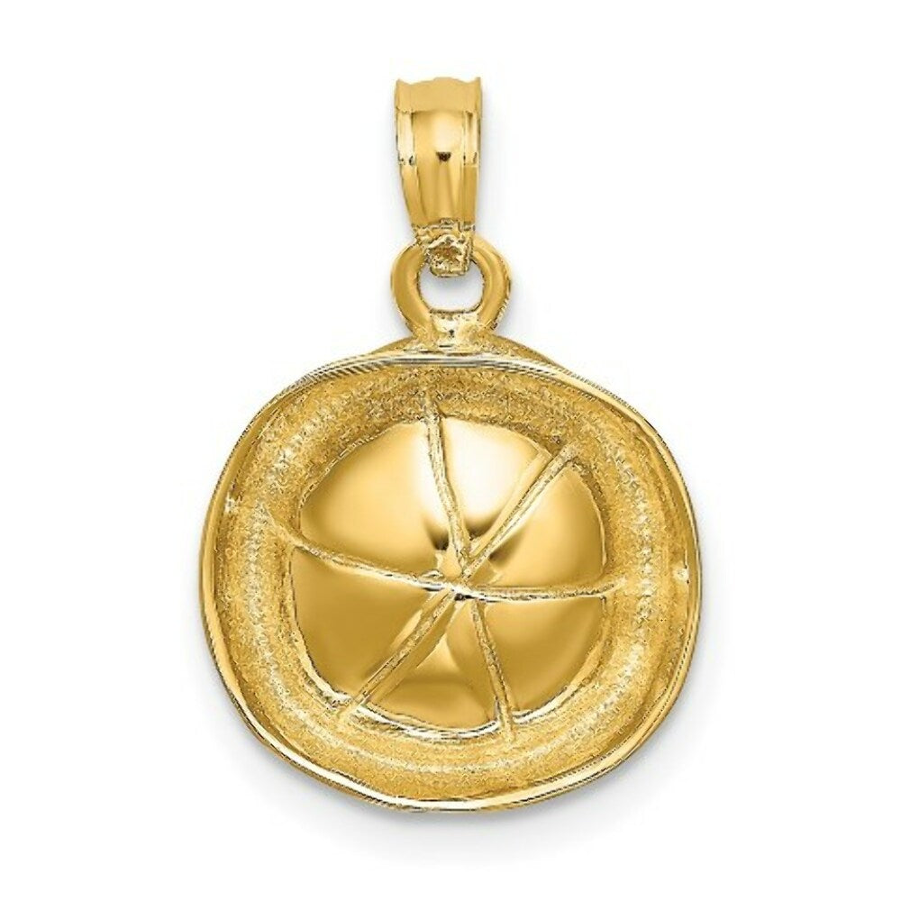 14K Yellow Gold Sailor Hat Charm Pendant