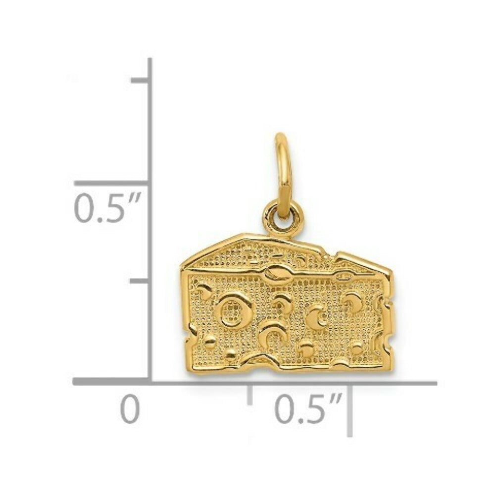 14K Yellow Gold Swiss Cheese Charm