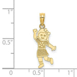 Load image into Gallery viewer, 14K Yellow Gold Girl Charm Pendant
