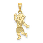Load image into Gallery viewer, 14K Yellow Gold Girl Charm Pendant
