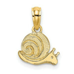 Load image into Gallery viewer, 14K Yellow Gold Textured Mini Snail Charm Pendant
