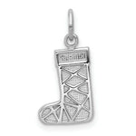 Load image into Gallery viewer, 14K White Gold Christmas Stocking Charm
