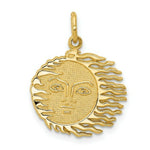 Load image into Gallery viewer, 14K Yellow Gold Flaming Sun Charm
