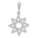 Load image into Gallery viewer, 14K White Gold Sun Charm
