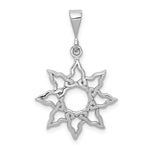 Load image into Gallery viewer, 14K White Gold Sun Charm
