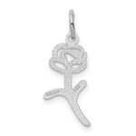 Load image into Gallery viewer, 14K White Gold Rose Charm
