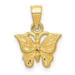 Load image into Gallery viewer, 14K Yellow Gold Diamond-cut Butterfly Pendant
