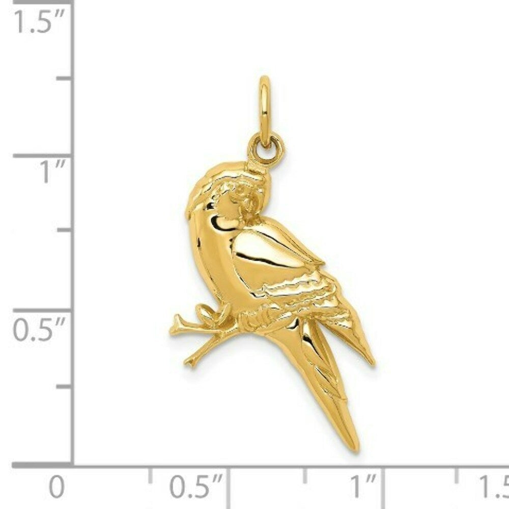 14K Yellow Gold Yellow Gold Parrot Charm