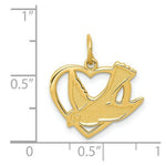 Load image into Gallery viewer, 14K Yellow Gold Peace Bird Charm
