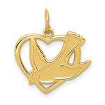 Load image into Gallery viewer, 14K Yellow Gold Peace Bird Charm
