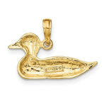 Load image into Gallery viewer, 14K Yellow Gold Mallard Charm Pendant
