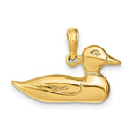 Load image into Gallery viewer, 14K Yellow Gold Mallard Charm Pendant
