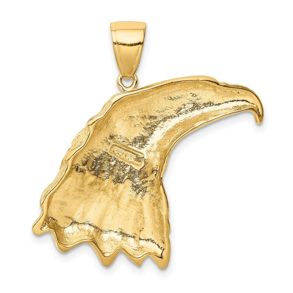 14K Yellow Gold Eagle Head Pendant