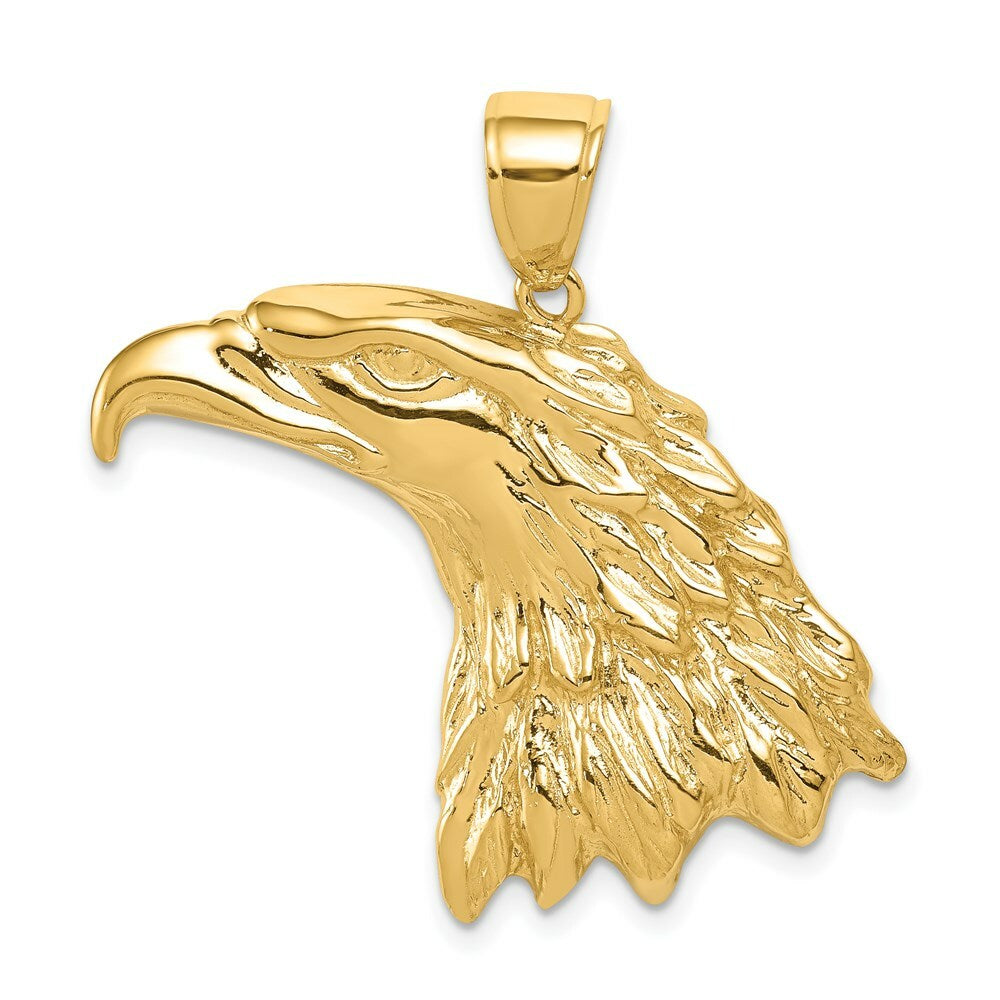 14K Yellow Gold Eagle Head Pendant