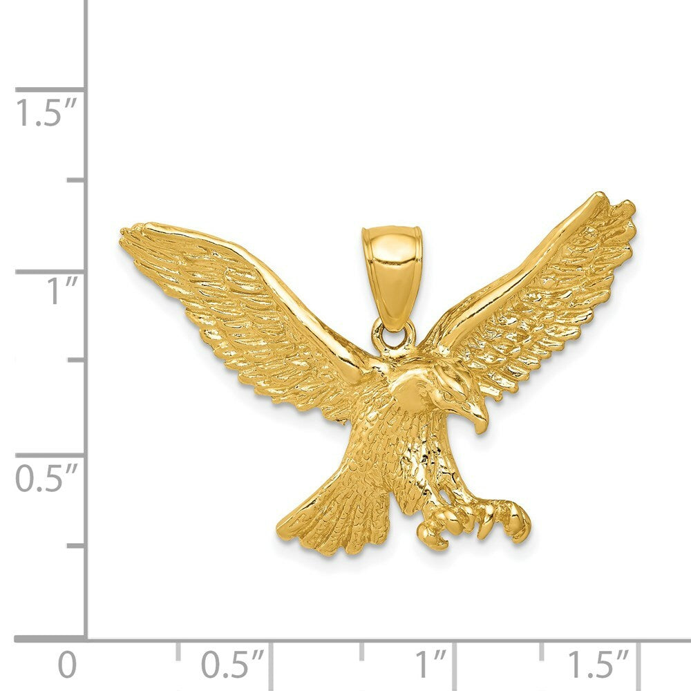 14K Yellow Gold Eagle Pendant
