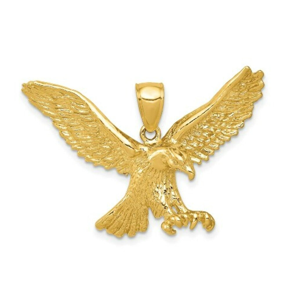 14K Yellow Gold Eagle Pendant