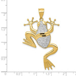 Load image into Gallery viewer, 14K Yellow Gold and Rhodium Diamond-cut Frog Pendant
