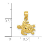Load image into Gallery viewer, 14K Yellow Gold Turtle Pendant
