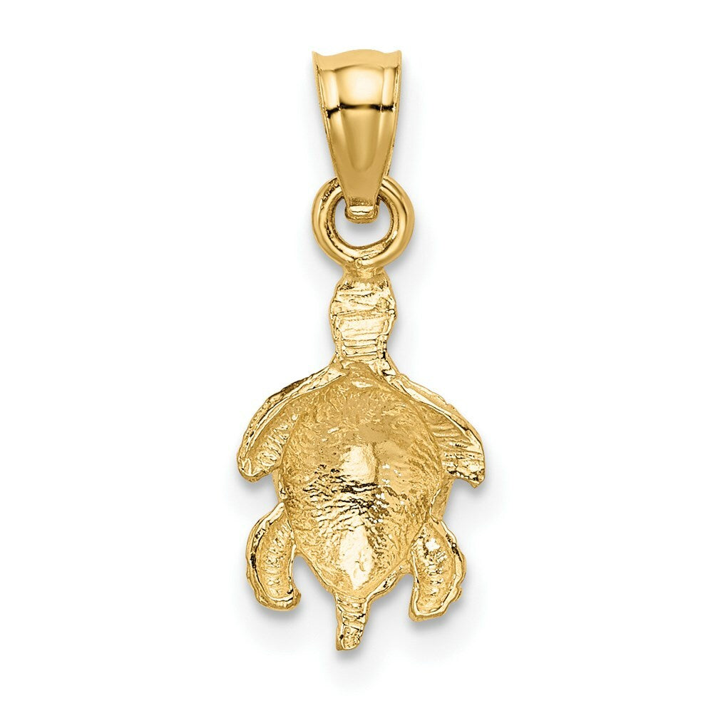 14K Yellow Gold Turtle Pendant