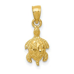 Load image into Gallery viewer, 14K Yellow Gold Turtle Pendant
