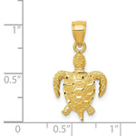 Load image into Gallery viewer, 14K Yellow Gold Turtle Pendant
