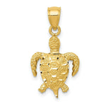 Load image into Gallery viewer, 14K Yellow Gold Turtle Pendant
