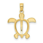 Load image into Gallery viewer, 14K Yellow Gold &amp; Rhodium Sea Turtle Pendant
