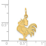 Load image into Gallery viewer, 14K Yellow Gold Rooster Charm
